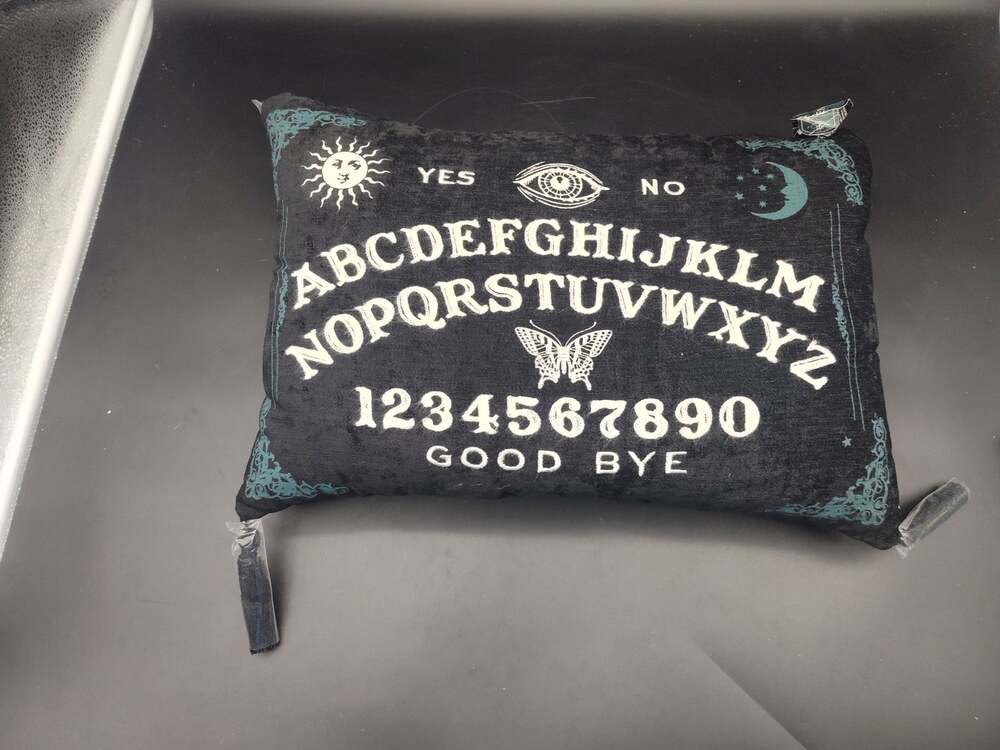 Ouija Board Spirit Board Pillow Gothic Halloween Decor Yes No Alphabet Cushion